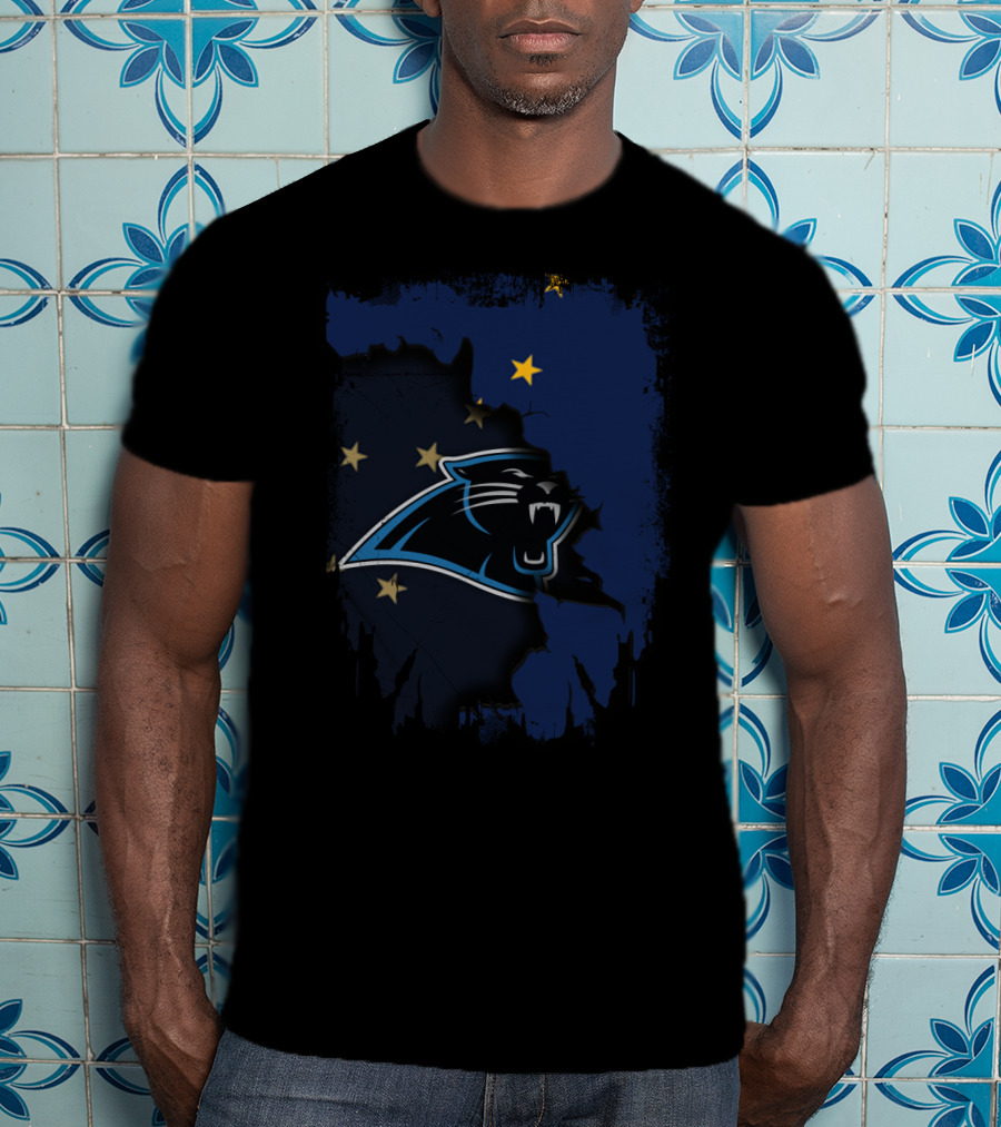 Together Alaska With Carolina Panthers Iconic Logo Stars T-Shirt