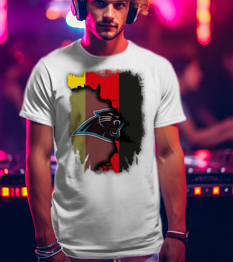 Germany Flag With Panthers Logo Together T-Shirt
