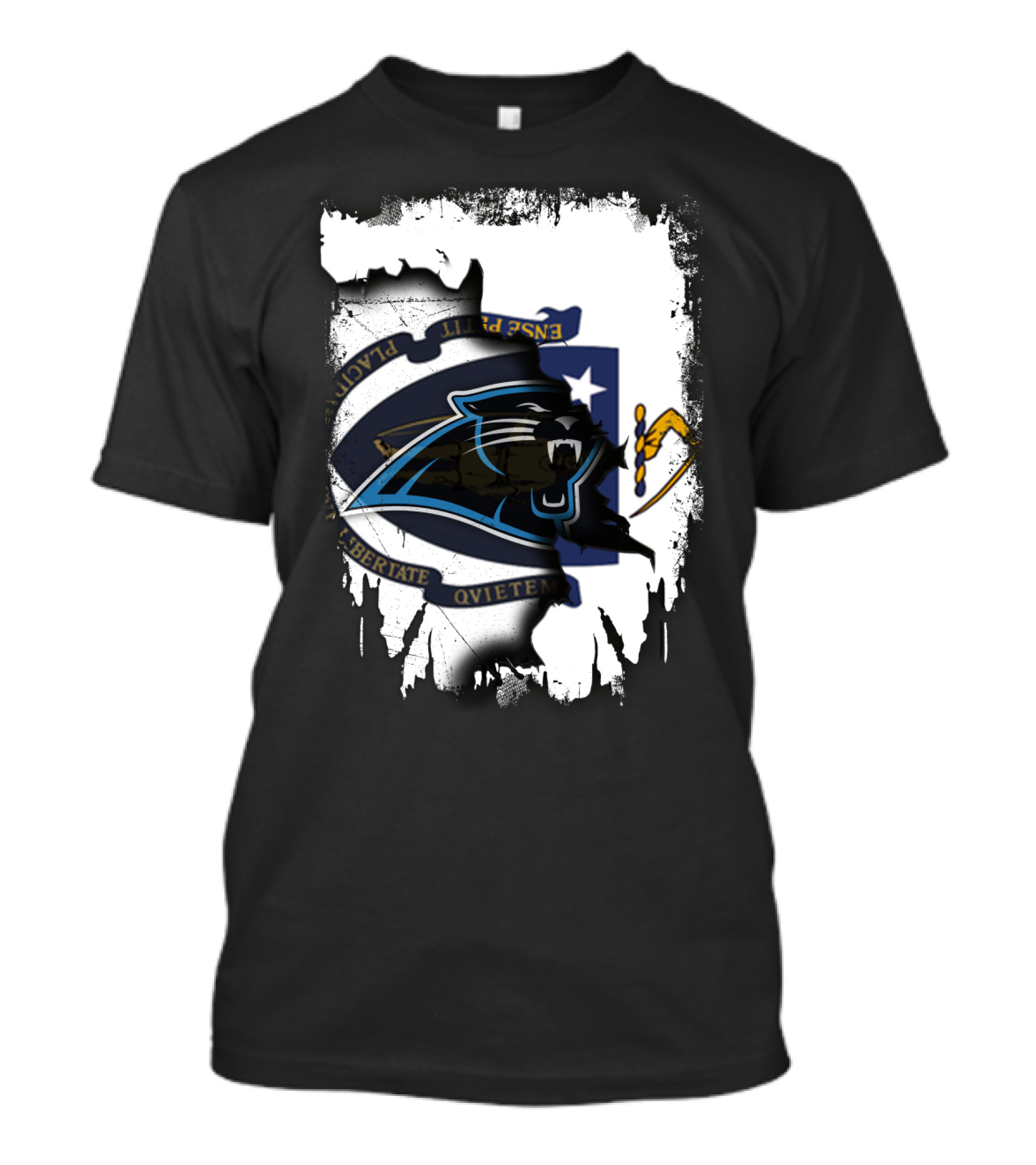 Together Massachusetts Patriots Emblem With Panther T-Shirt