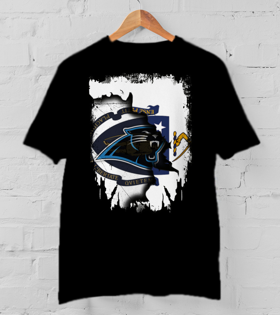 Together Massachusetts Patriots Emblem With Panther T-Shirt