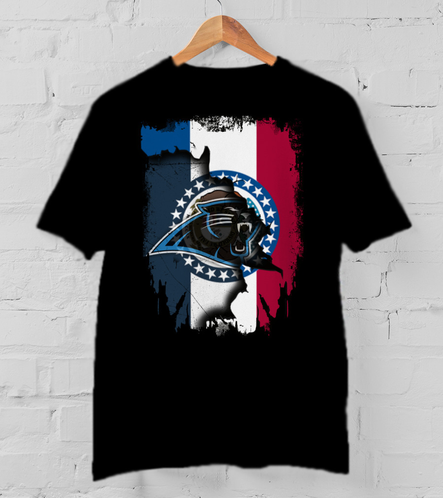 Together Missouri With Panthers Flag Design Stars And Claws T-Shirt