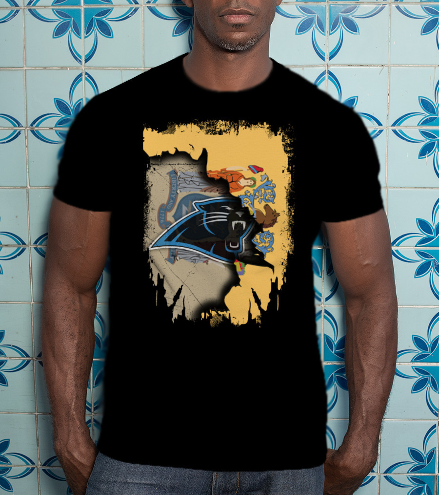 Panthers New Jersey State Emblem Fusion T-Shirt