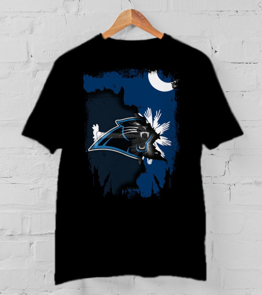 Together South Carolina Panthers Moon Palmetto T-Shirt