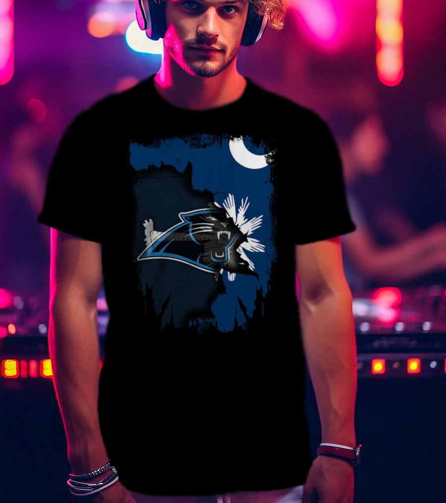Together South Carolina Panthers Moon Palmetto T-Shirt