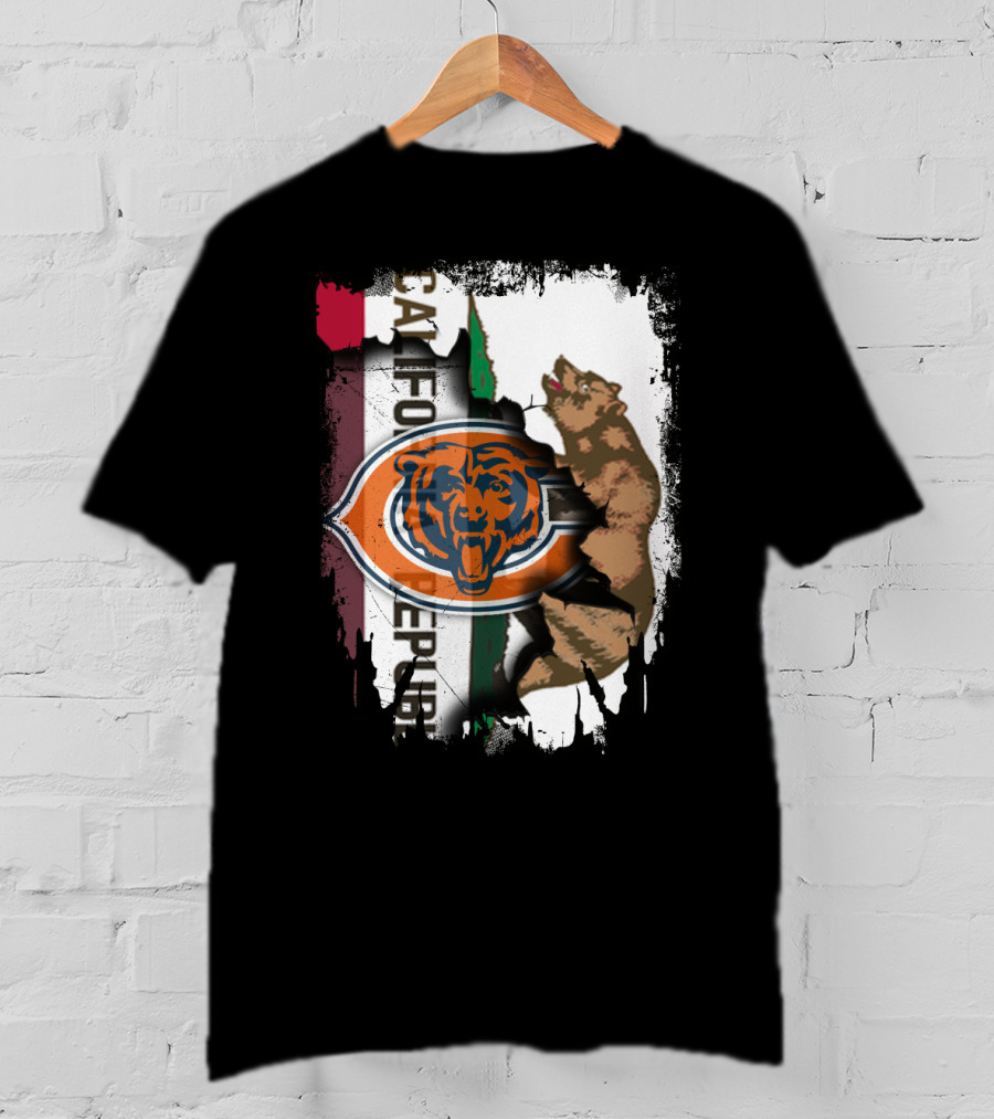 California Republic Chicago Bears Bear Logo Fusion T-Shirt