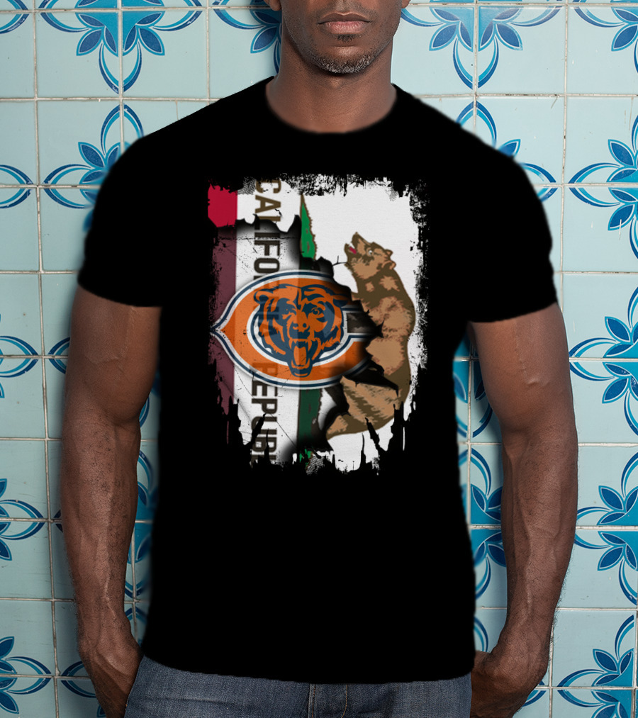 California Republic Chicago Bears Bear Logo Fusion T-Shirt