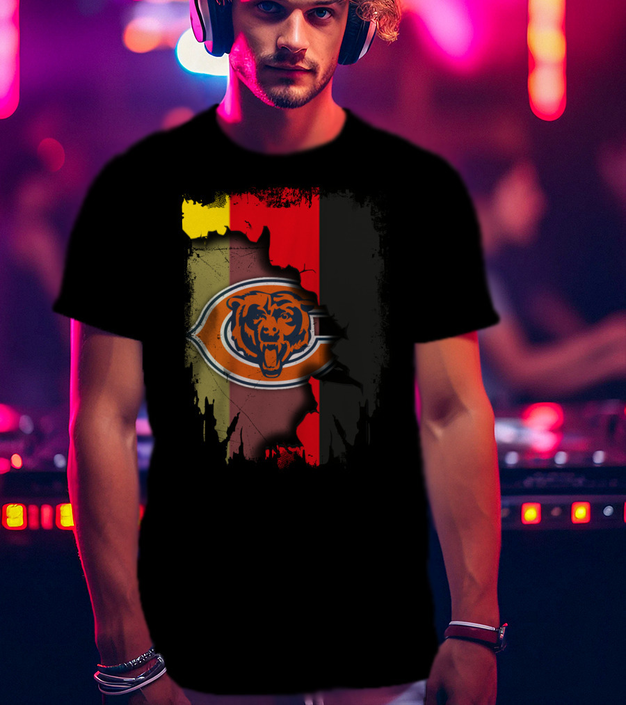 Chicago Bears Germany Flag Fusion T-Shirt