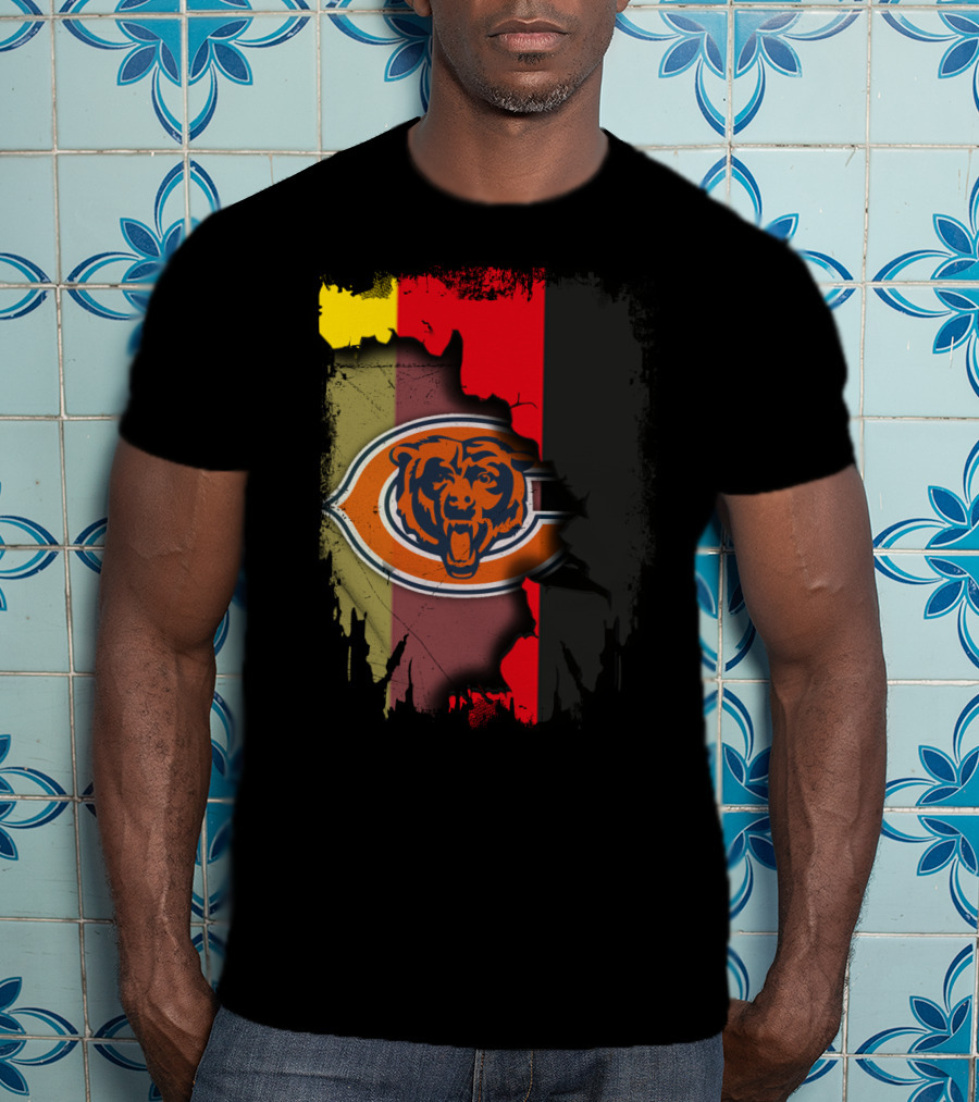 Chicago Bears Germany Flag Fusion T-Shirt