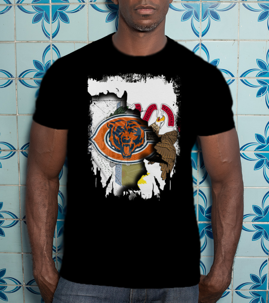 Illinois Pride With Chicago Bears And State Seal T-Shirt