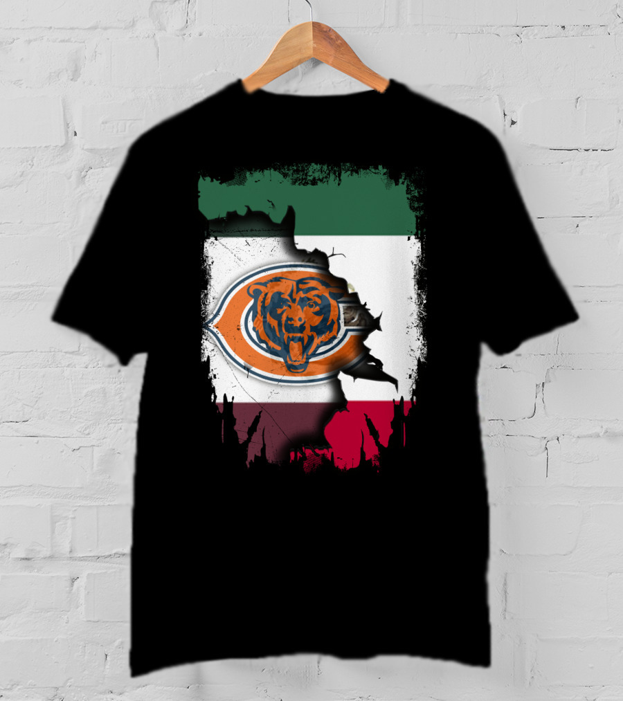 Together Mexico Bears Flag Icon Rip T-Shirt