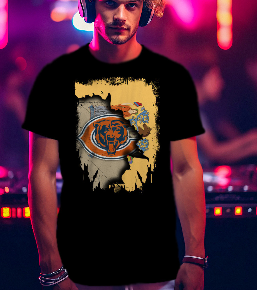 New Jersey Bears Emblem With State Map T-Shirt