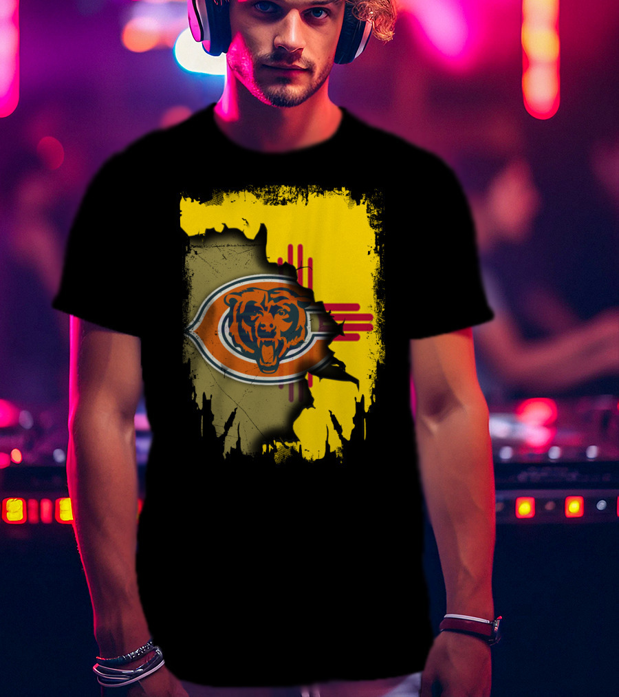 Together New Mexico Bears Chicago Symbol Flag Fusion T-Shirt