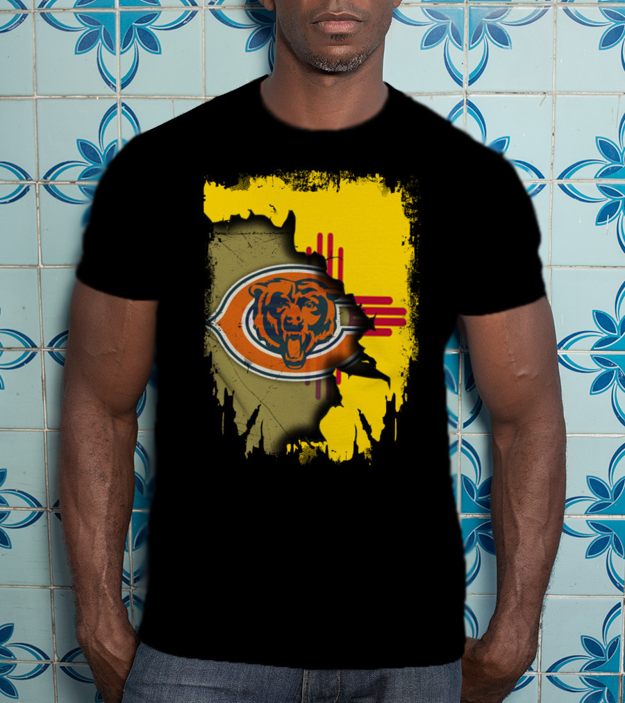 Together New Mexico Bears Chicago Symbol Flag Fusion T-Shirt