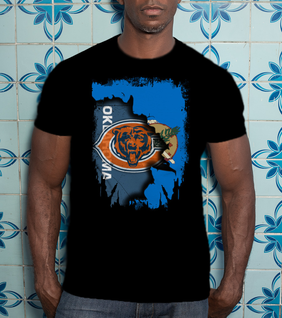 Oklahoma Chicago Bears Logo Mashup T-Shirt