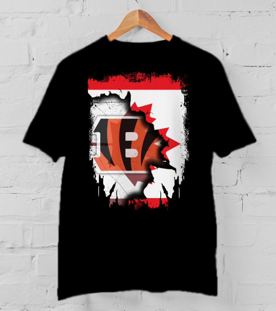 Together Canada With Cincinnati Bengals Flag Fusion T-Shirt