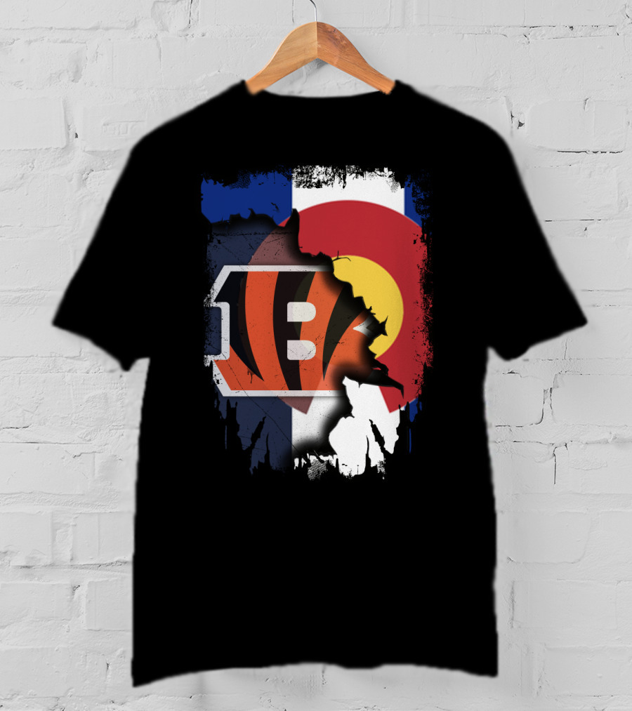 Colorado Bengals Logo With State Flag Elements T-Shirt