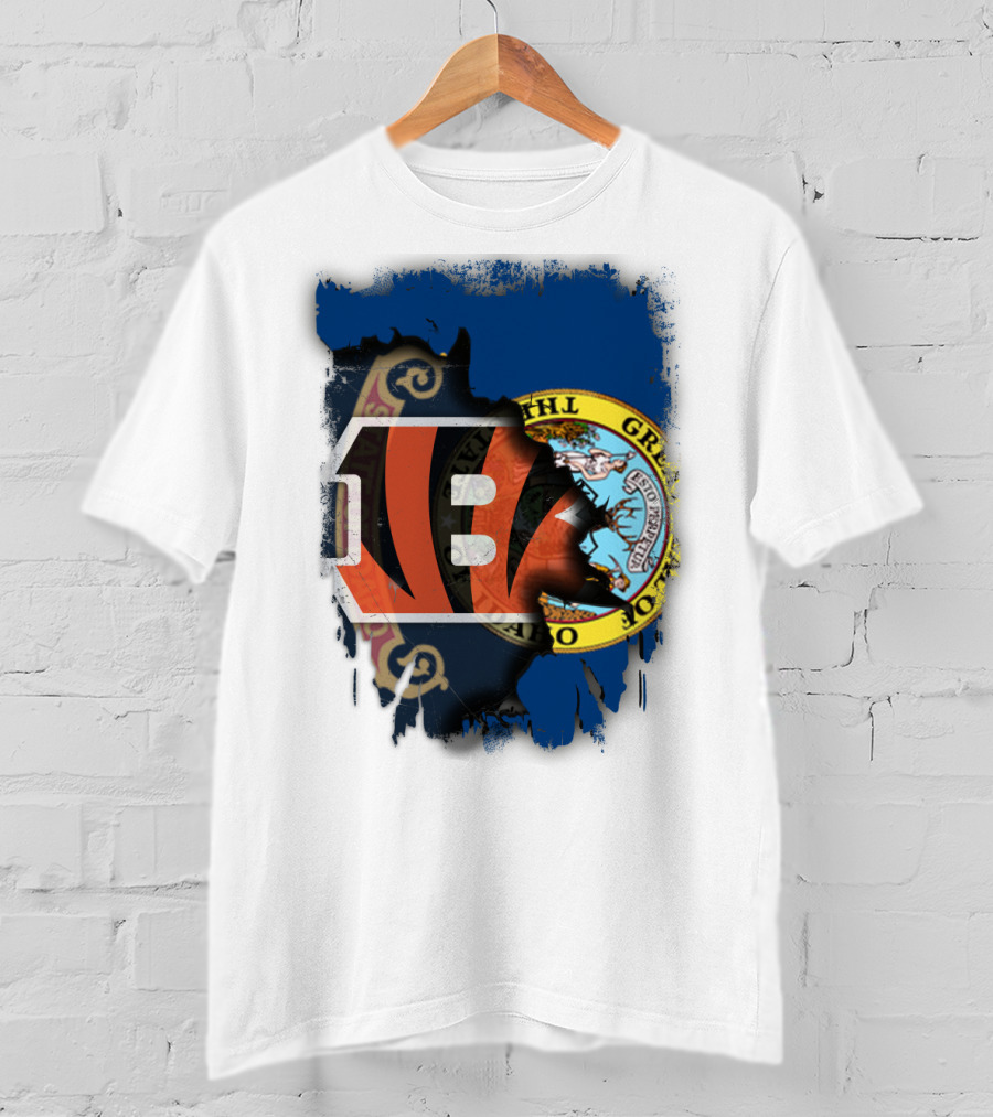 Idaho State United With Cincinnati Bengals Emblem T-Shirt