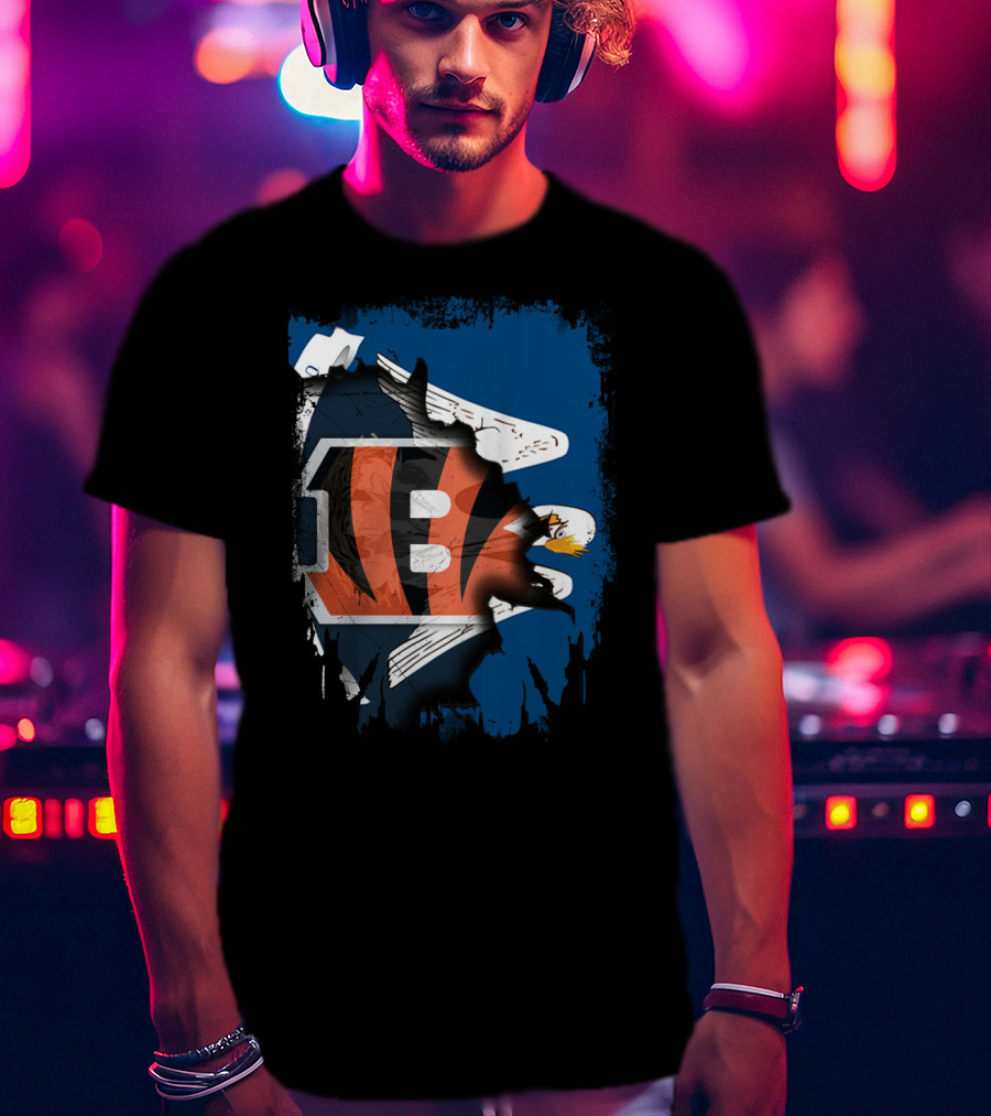 Together Louisiana Bengals Eagles Unity T-Shirt