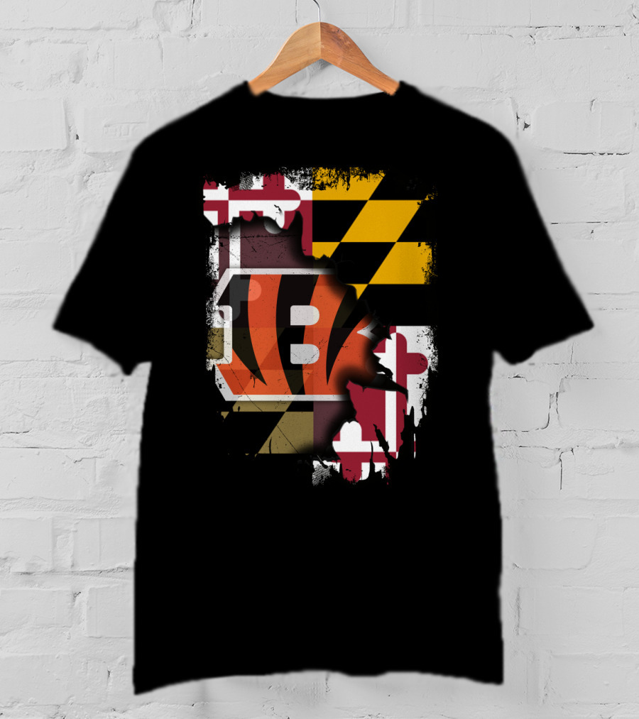 Maryland Flag Bengals Collaboration T-Shirt