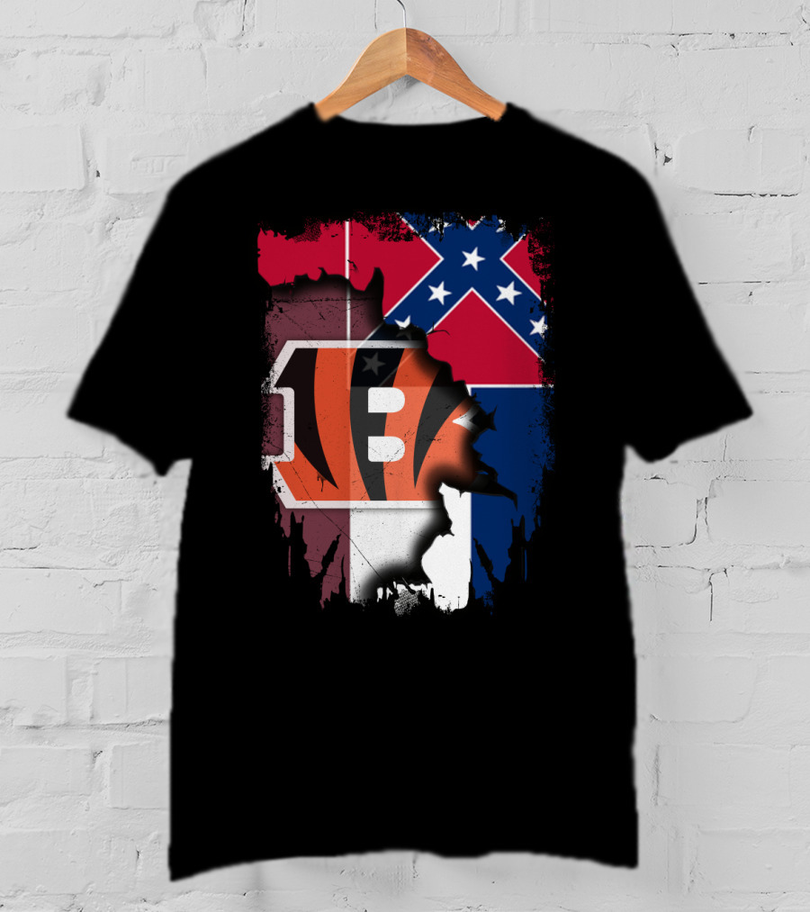 Mississippi Pride With Bengals Fusion T-Shirt