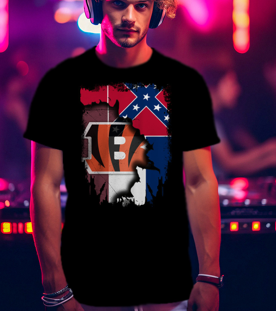 Mississippi Pride With Bengals Fusion T-Shirt