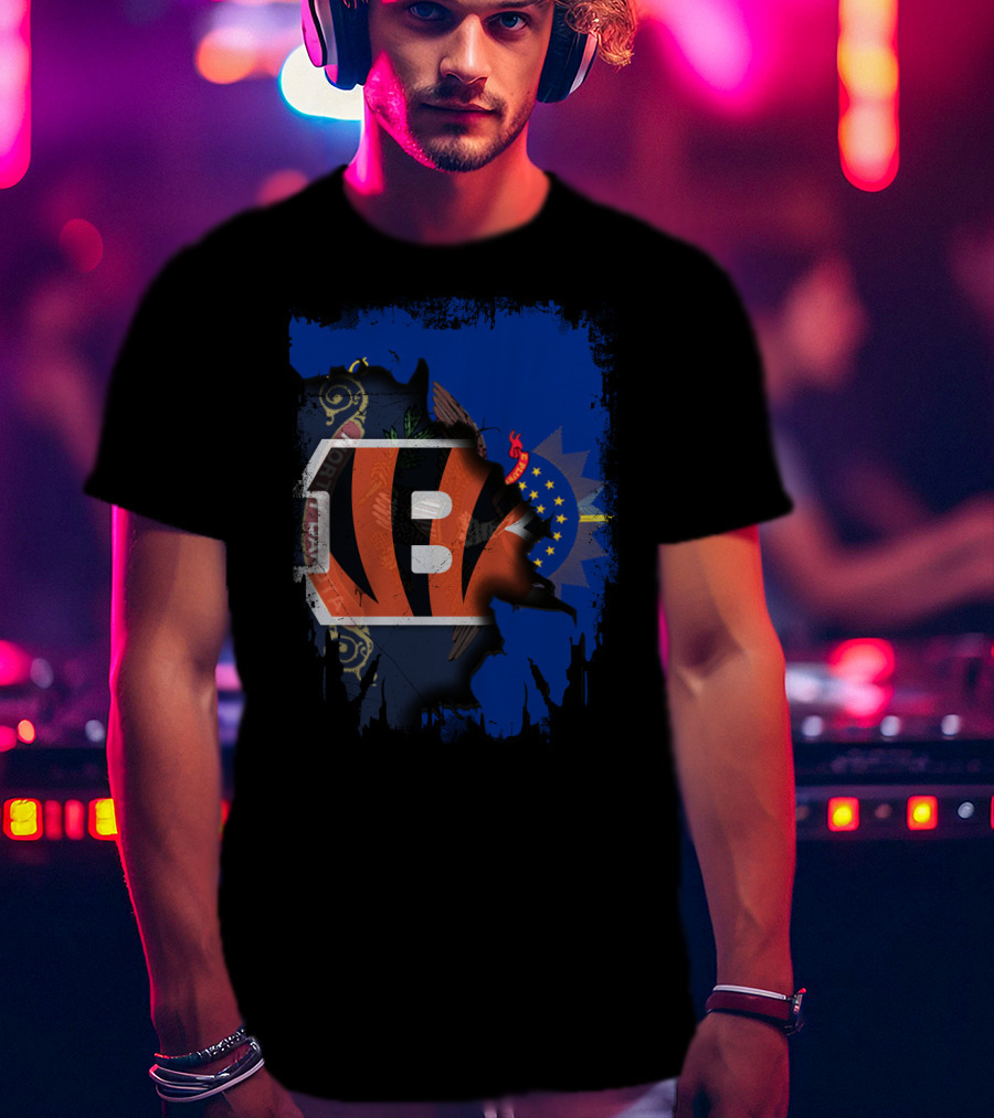 North Dakota State Pride With Cincinnati Bengals T-Shirt