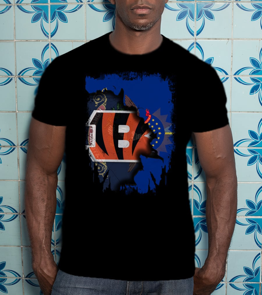 North Dakota State Pride With Cincinnati Bengals T-Shirt