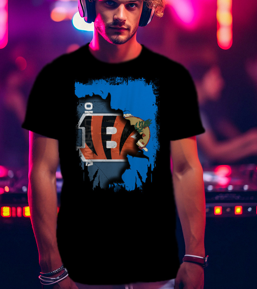 Together Oklahoma Bengals Iconic Symbol Fusion T-Shirt
