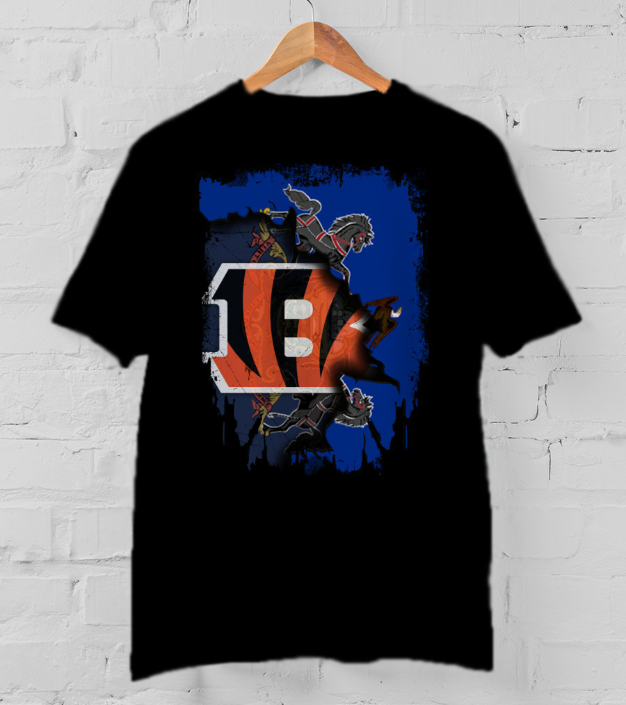 Pennsylvania Crest Merged With Bengals Logo Collaboration T-Shirt