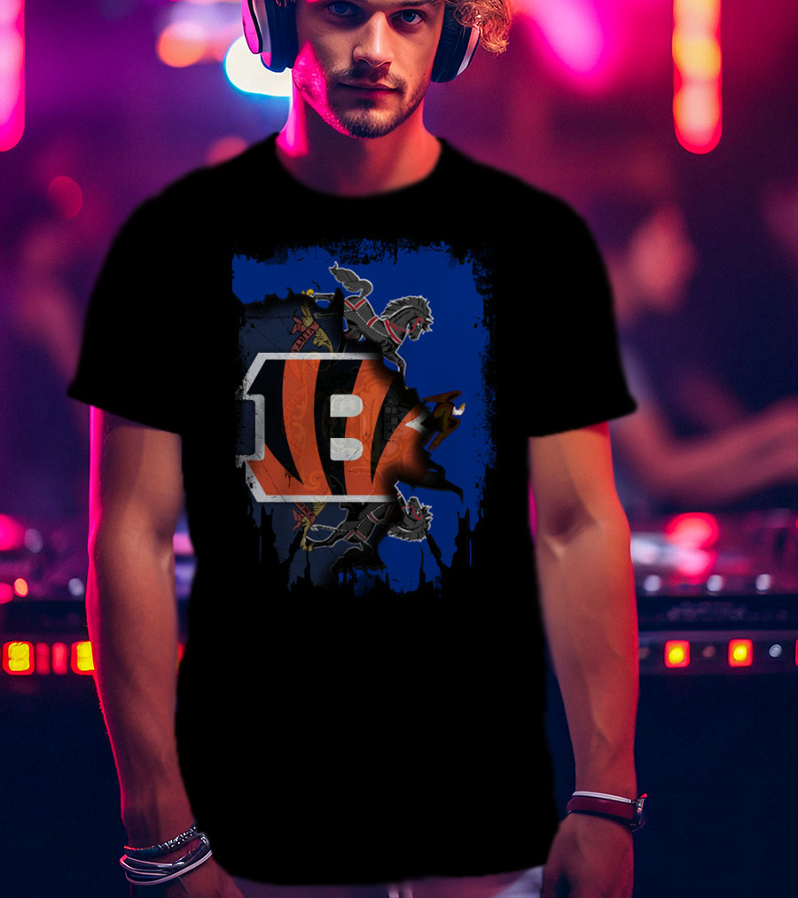 Pennsylvania Crest Merged With Bengals Logo Collaboration T-Shirt