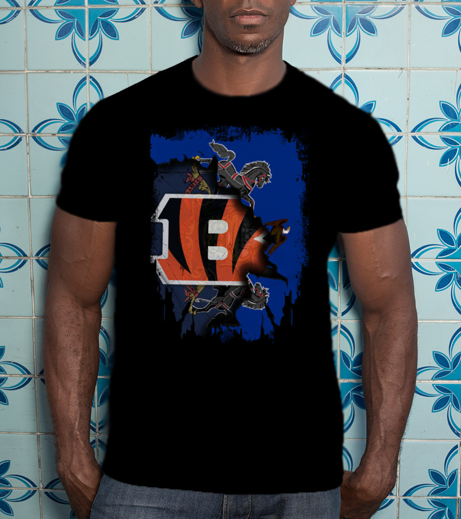 Pennsylvania Crest Merged With Bengals Logo Collaboration T-Shirt