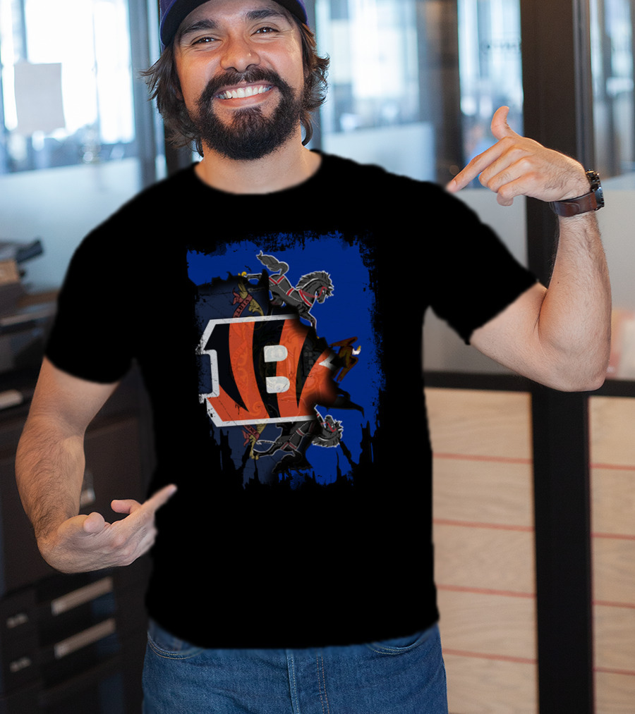 Pennsylvania Crest Merged With Bengals Logo Collaboration T-Shirt