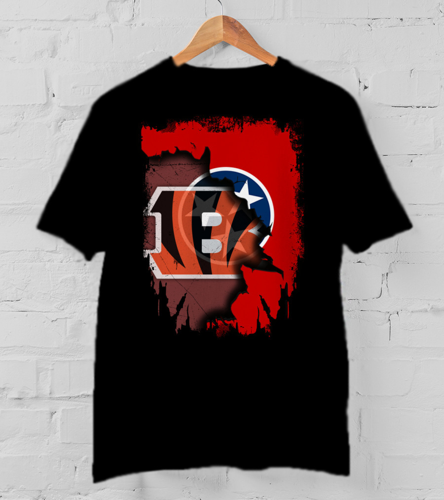 Together Tennessee Bengals Logo Fusion T-Shirt