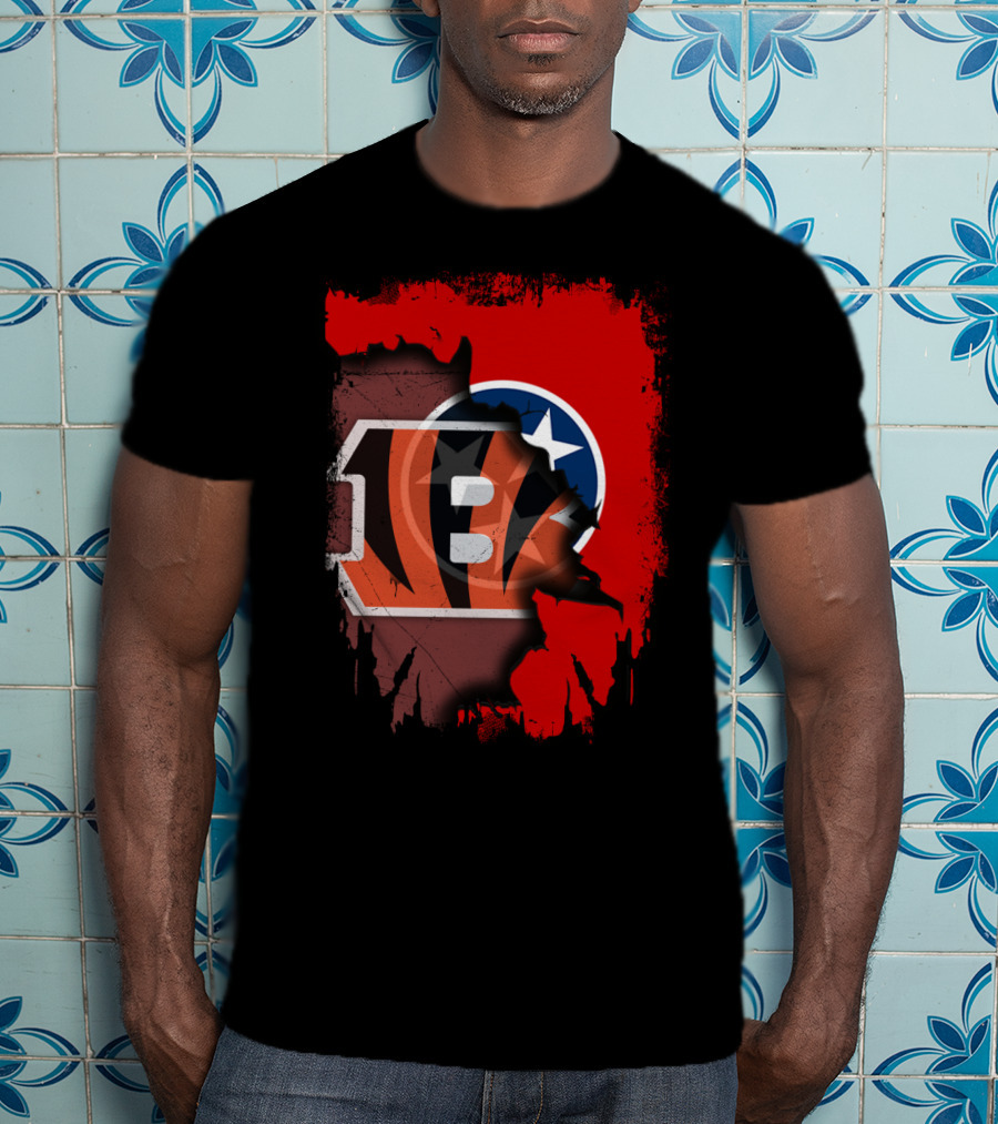 Together Tennessee Bengals Logo Fusion T-Shirt