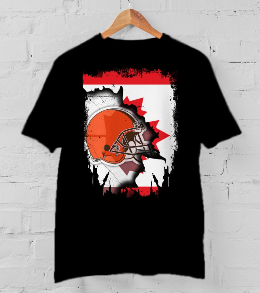 Canada And Browns Helmet T-Shirt