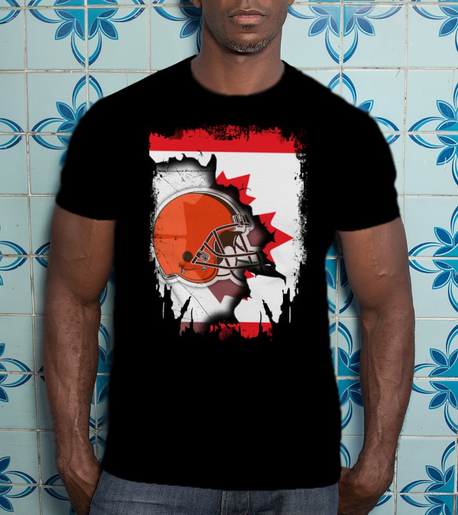 Canada And Browns Helmet T-Shirt