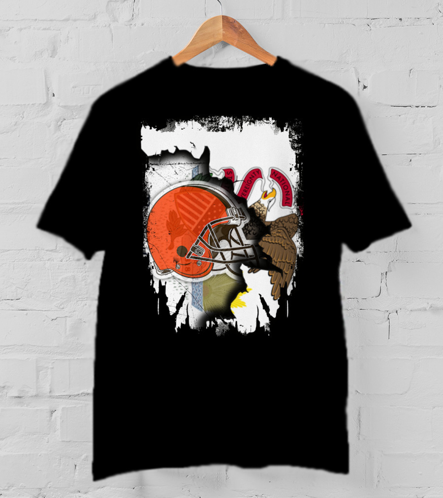 Together Illinois Integrity With Browns Helmet Eagle T-Shirt