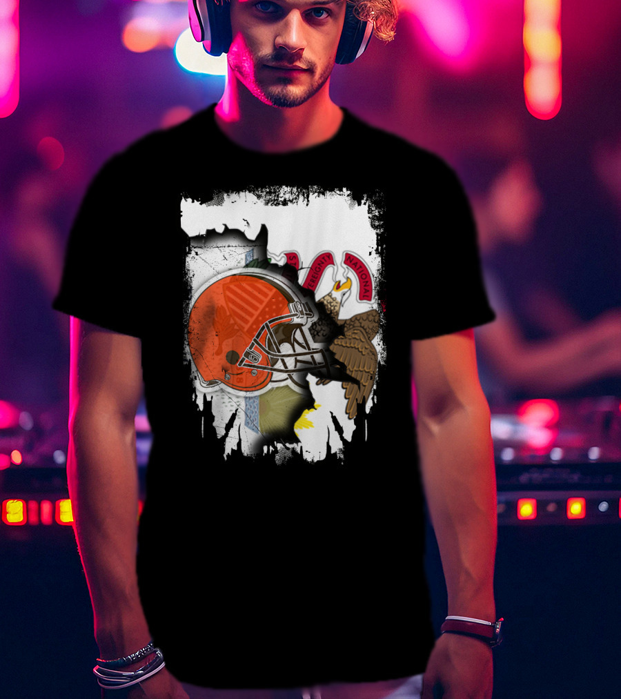 Together Illinois Integrity With Browns Helmet Eagle T-Shirt