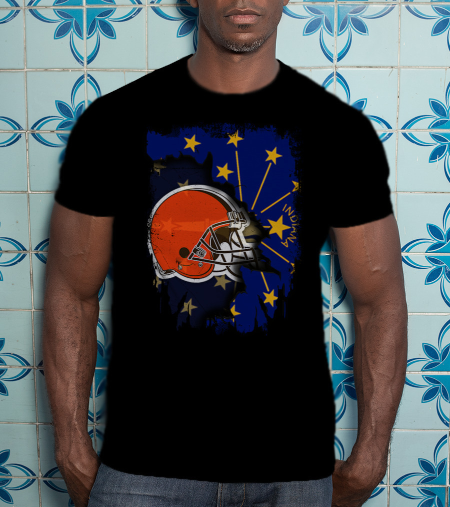 Together Indiana With Browns Helmet And Stars T-Shirt