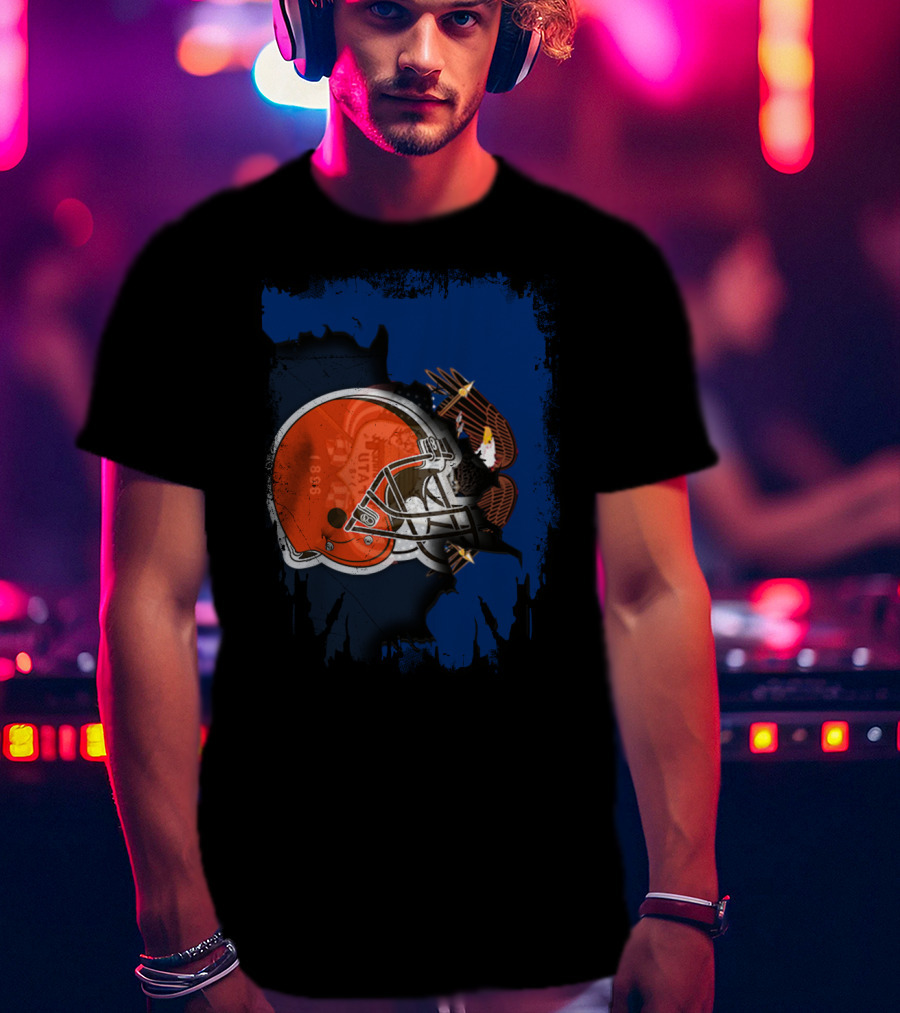 Together Utah Browns Helmet And Eagle T-Shirt