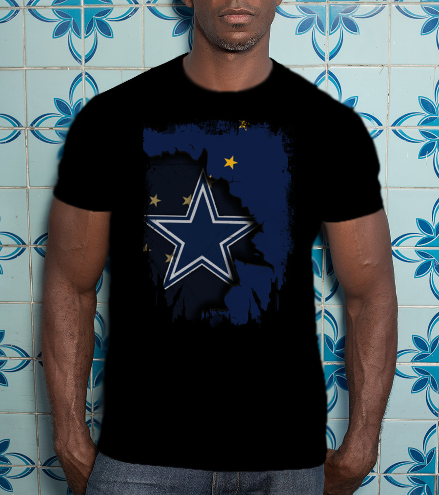 Together Alaska With Cowboys Star And State Outline T-Shirt