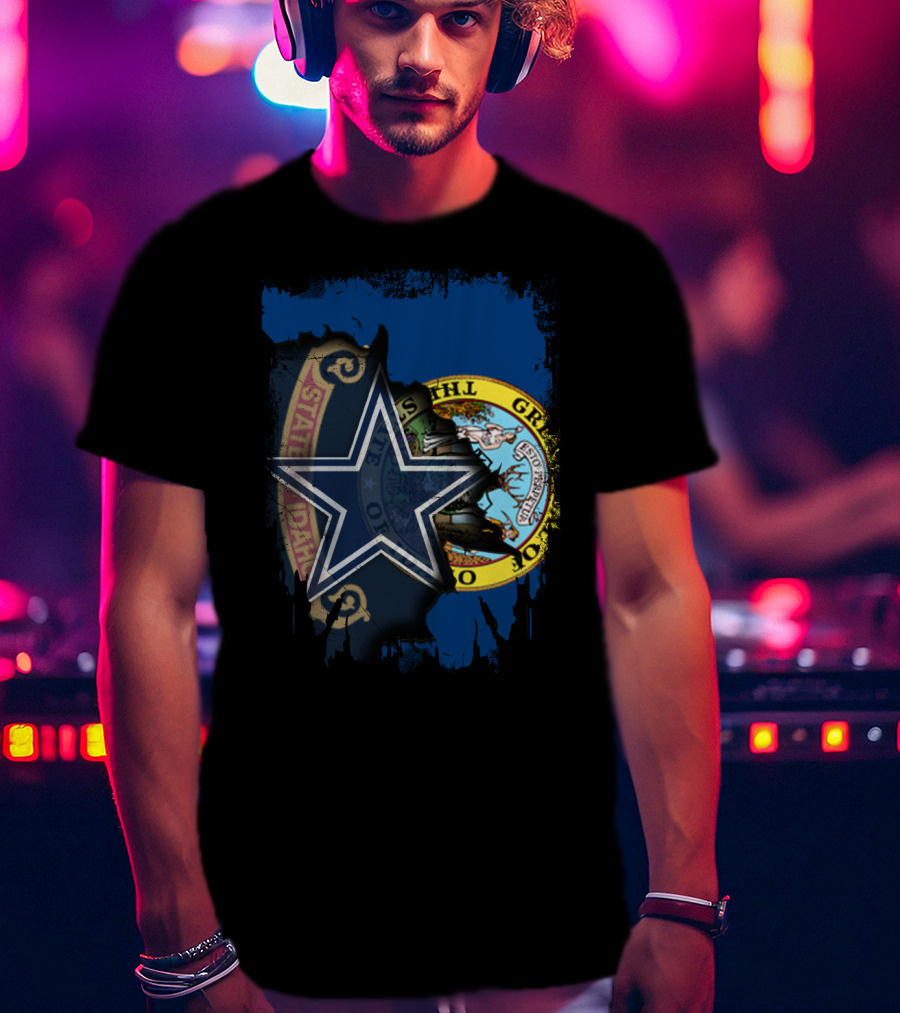 Together Idaho Cowboys Seal And Star Fusion T-Shirt