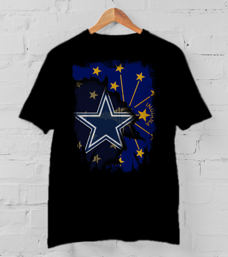 Indiana Stars United With Dallas Cowboys Emblem T-Shirt