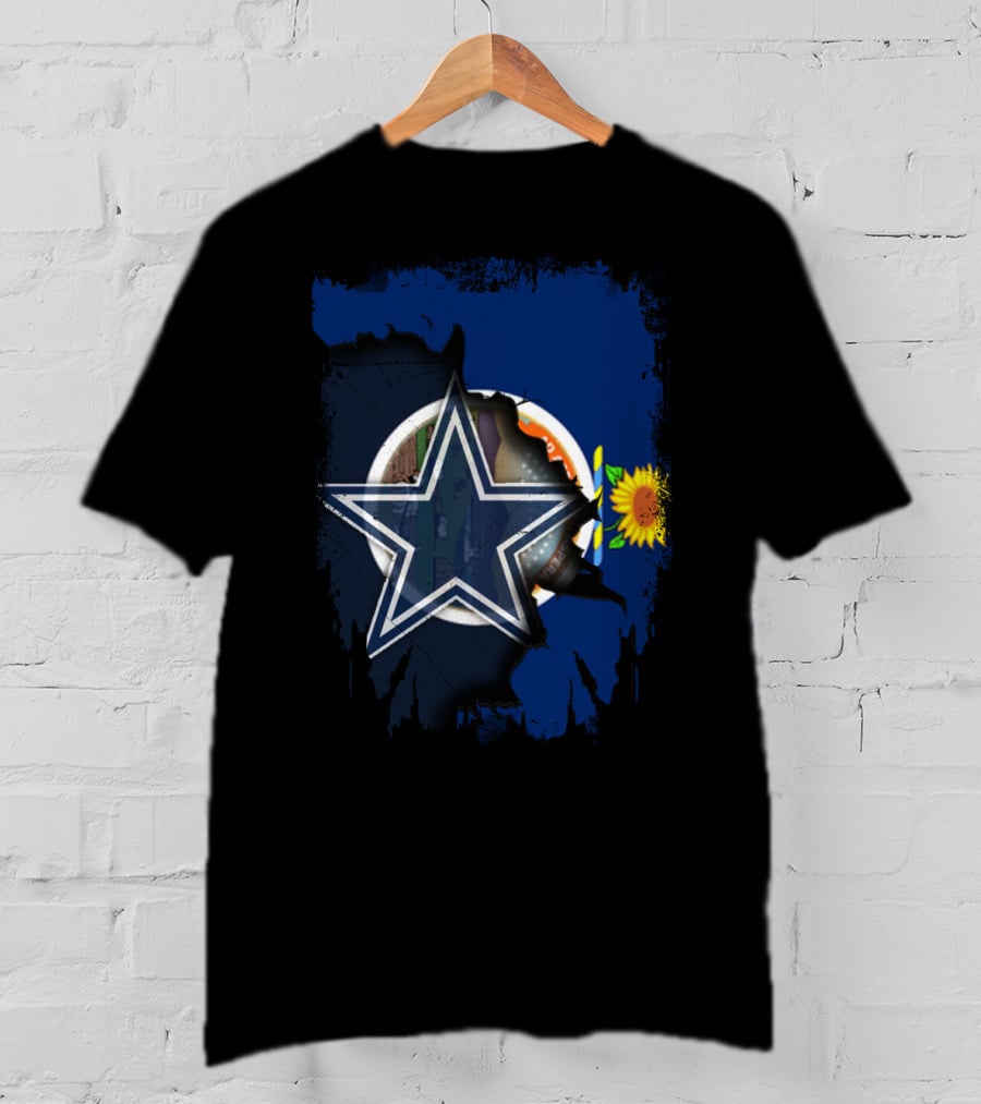 Together Kansas Sunflower Dallas Cowboys Star T-Shirt