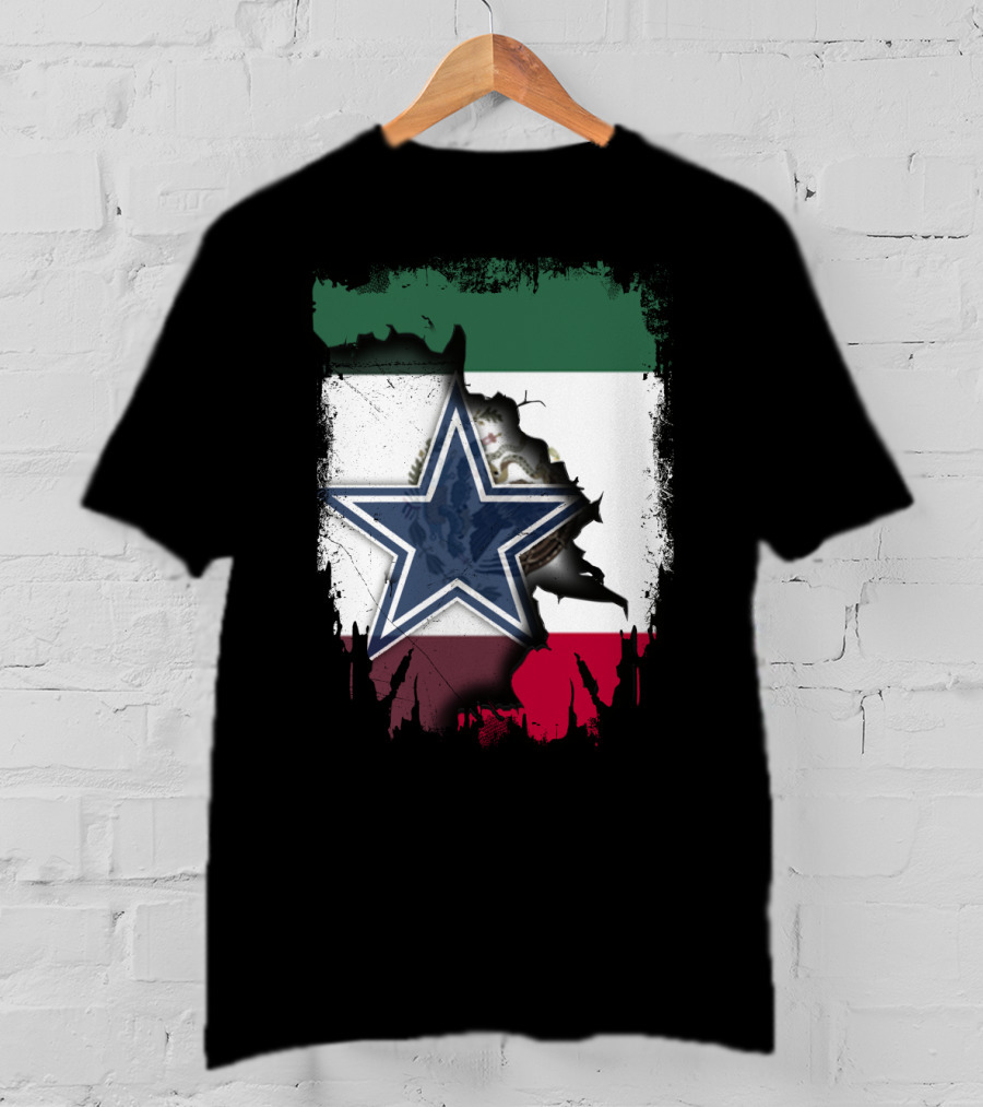 Together Mexico Dallas Cowboys Flag Star T-Shirt
