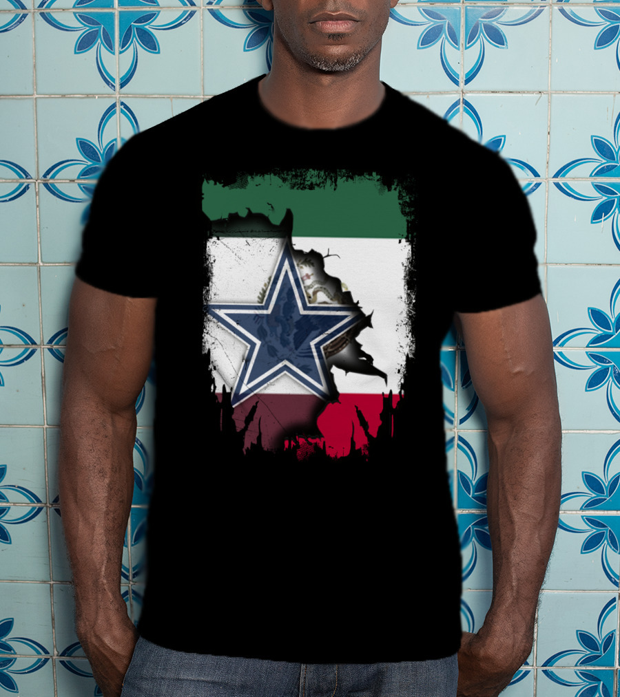 Together Mexico Dallas Cowboys Flag Star T-Shirt