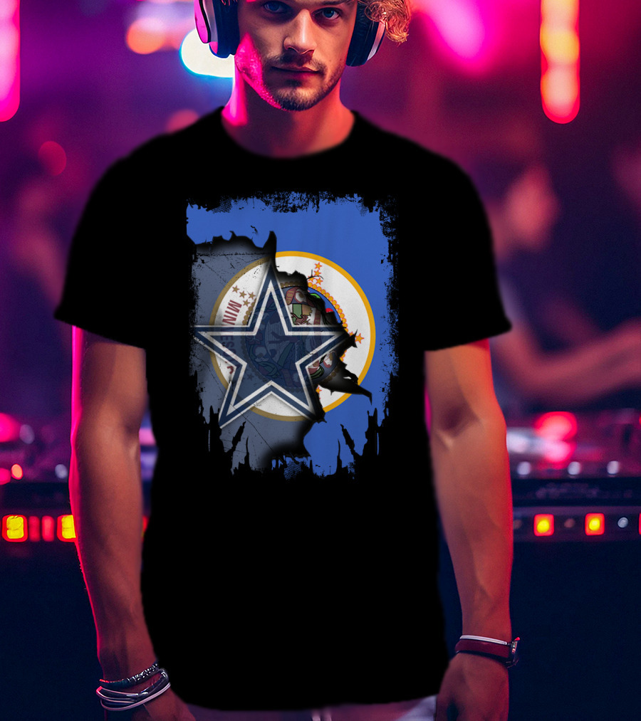 Minnesota State Together With Dallas Cowboys Star T-Shirt