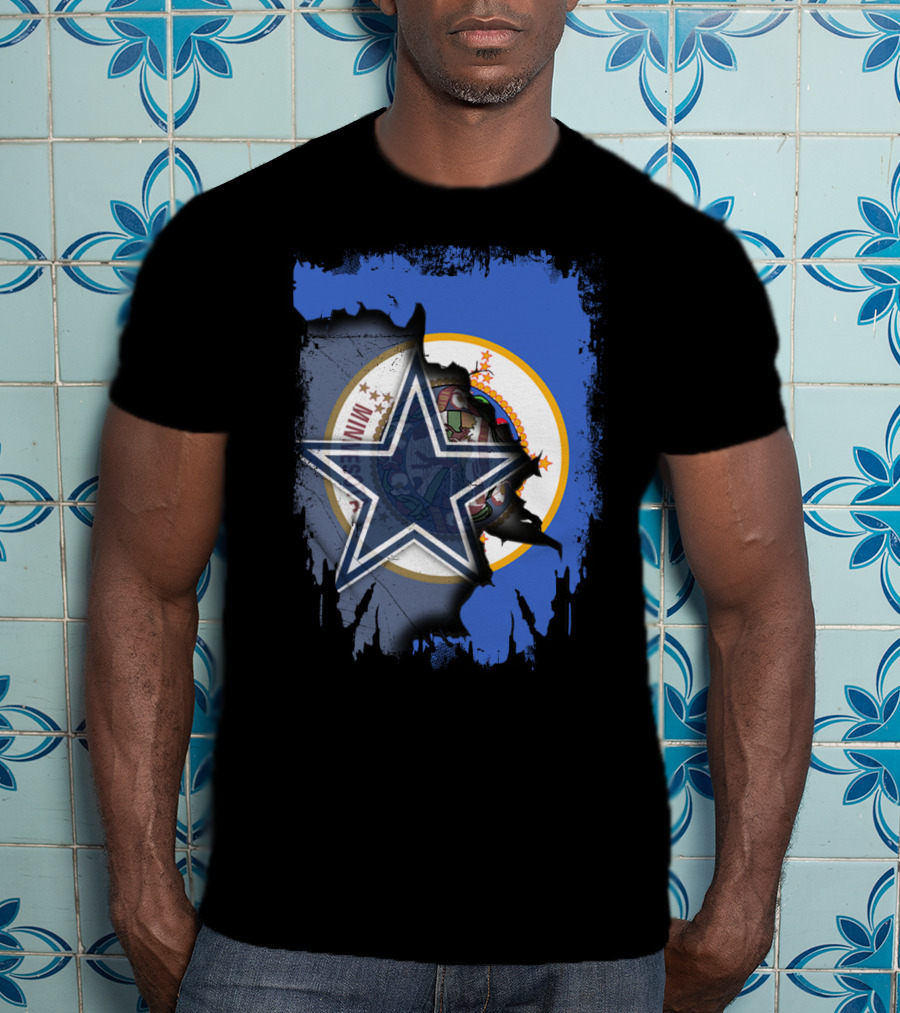 Minnesota State Together With Dallas Cowboys Star T-Shirt