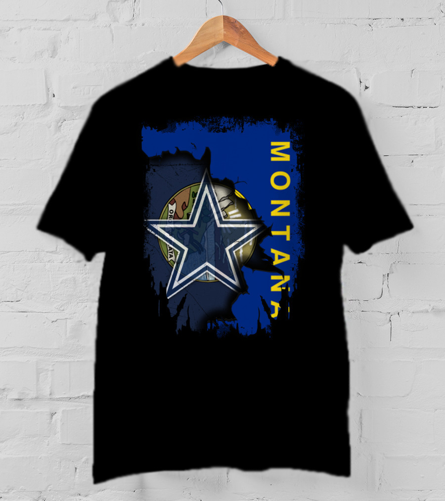 Montana Pride Cowboys Star Motif T-Shirt