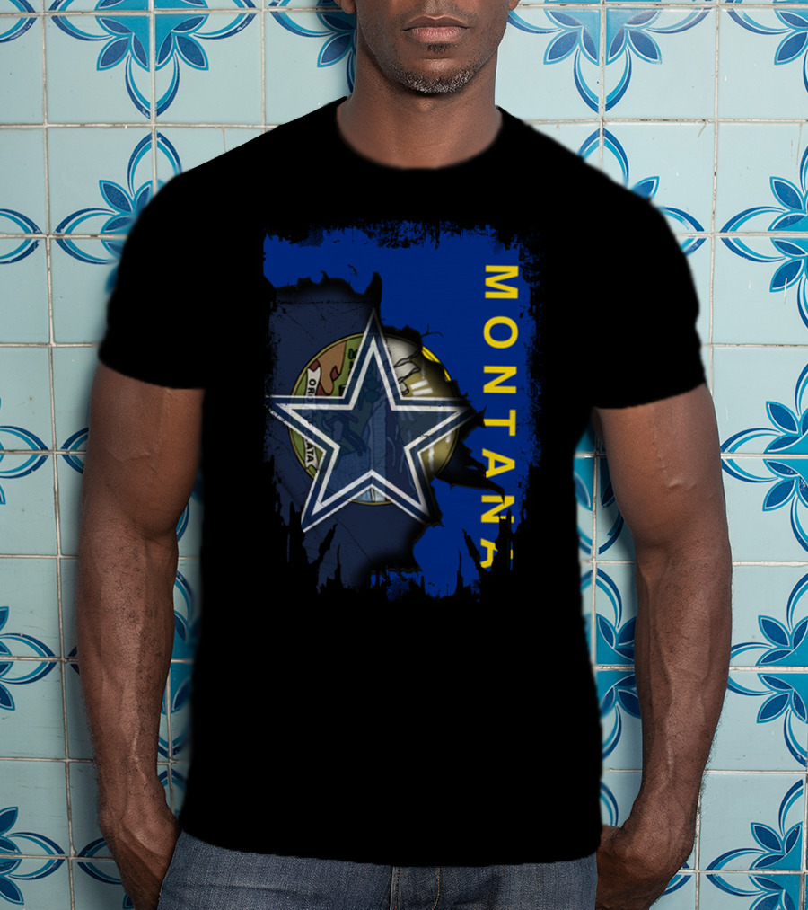 Montana Pride Cowboys Star Motif T-Shirt